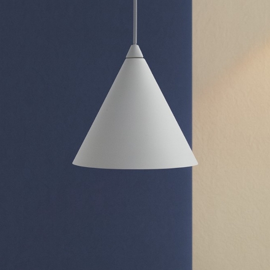 Lampada cono a sospensione beige 19cm